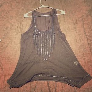 Sheer vanity tank top